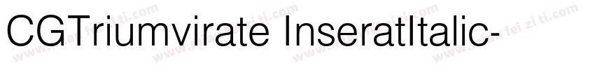 CGTriumvirate InseratItalic字体转换